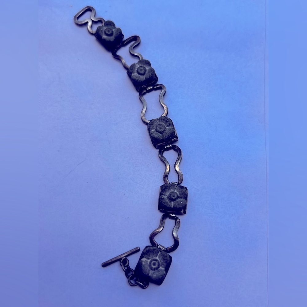 Vintage 925 Sterling Silver stone Bracelet